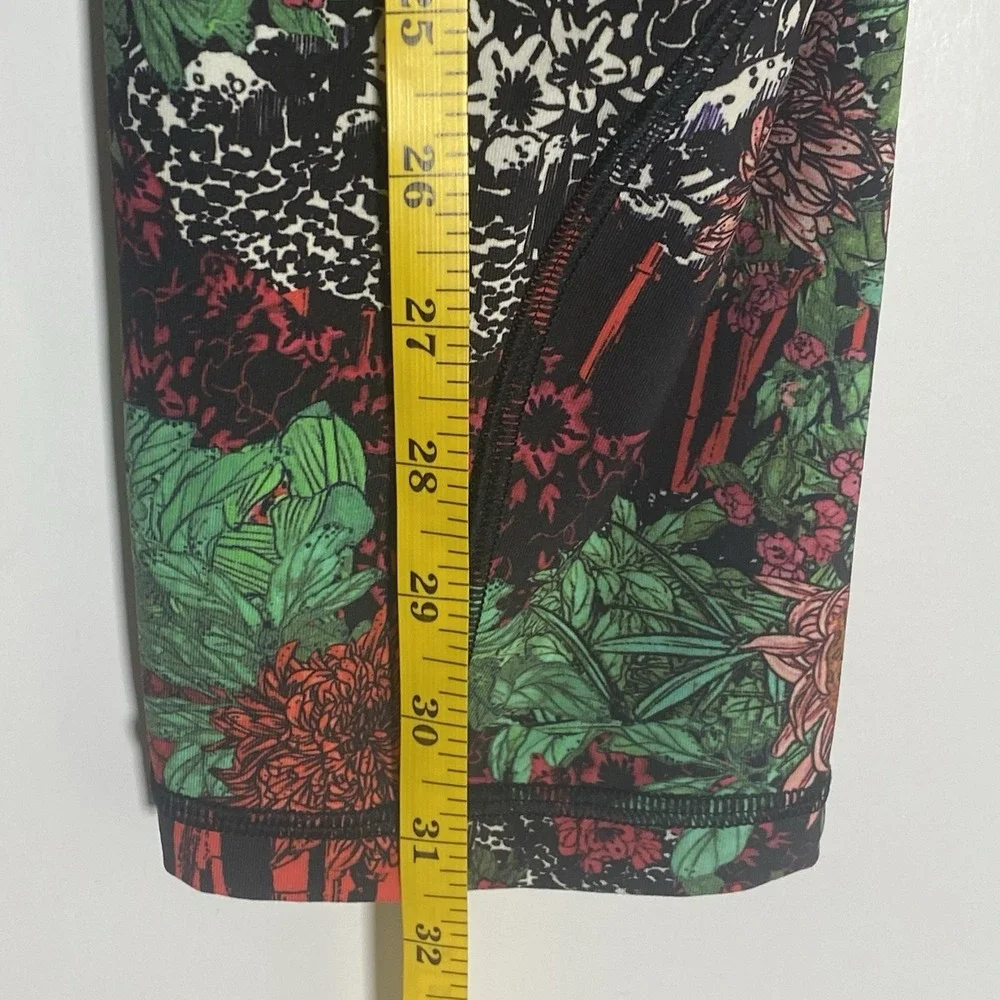 Lululemon Wunder Under Crop Leggings Womens 10 Multicolor Floral Zen Garden Boho